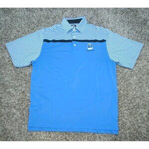 Footjoy Golf Polo Shirt Mens Large Blue Performance Stretch Lassing Pointe KY